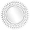 Silver Glass Starburst Wall Mirror with Teardrop Embellishment 31" x 1" x 31"